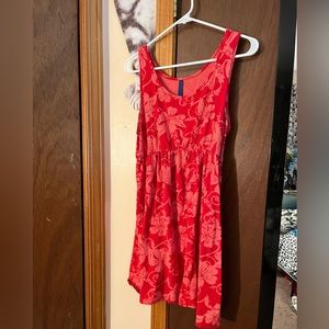 falls creek red flower dress